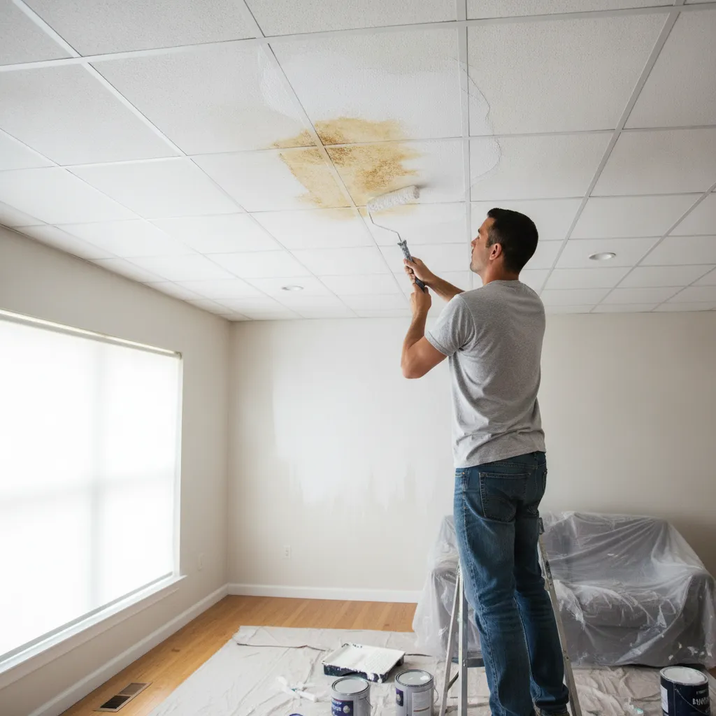 Water Stains Ceiling Fix And Repaint Atlanta